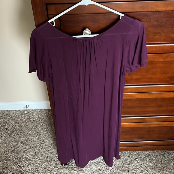 Lucky Brand Dark Purple Flower Dress Women’s Size Small Like New - Picture 4 of 4
